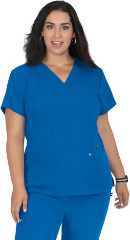 KOI Next Gen 1019 Women's Hustle and Heart Scrub Top Charcoal XL in Saudi Arabia