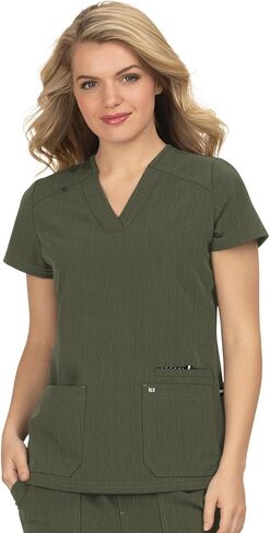 KOI Next Gen 1019 Women's Hustle and Heart Scrub Top Charcoal XL in Saudi Arabia