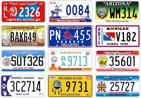 6 قطع متنوعة من علامات الأرقام الرسمية العتيقة، تراخيص منقوشة ثلاثية الأبعاد، ديكور جدار المنزل in Kuwait