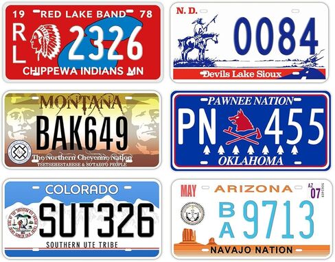 6 قطع متنوعة من علامات الأرقام الرسمية العتيقة، تراخيص منقوشة ثلاثية الأبعاد، ديكور جدار المنزل in Kuwait