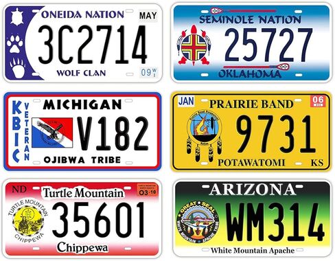 6 قطع متنوعة من علامات الأرقام الرسمية العتيقة، تراخيص منقوشة ثلاثية الأبعاد، ديكور جدار المنزل in Kuwait