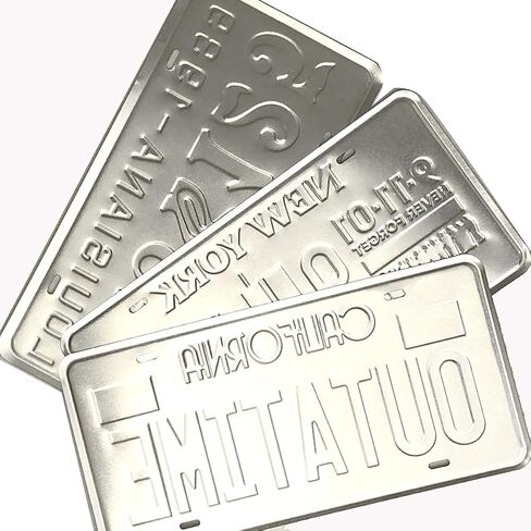 6 قطع متنوعة من علامات الأرقام الرسمية العتيقة، تراخيص منقوشة ثلاثية الأبعاد، ديكور جدار المنزل in Kuwait