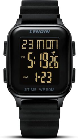 LN LENQIN Mens Watches Digital Watch for Men Stopwatch Ultra-Thin Minimalist Military Sports Waterproof Mens Wrist Watches with LED Backlight/Alarm/Timer/Date in Kuwait