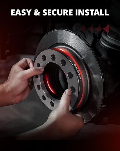 EVIL ENERGY 6x135 to 6x5.5 Wheel Spacers 1/2" (12mm) Compatible for 2001-2019 Silverado 1500, 6x135 mm/6x139.7 mm 6 Lugs 108mm Hub Bore Unequipped with Bolts Black, Not Hubcentric in Saudi Arabia
