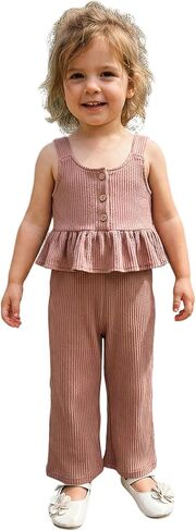 Lefyira Toddler Daisy Bell قيعان الزي الأزهار أعلى حزام الكشكش حزام Camisole الزهور in Kuwait
