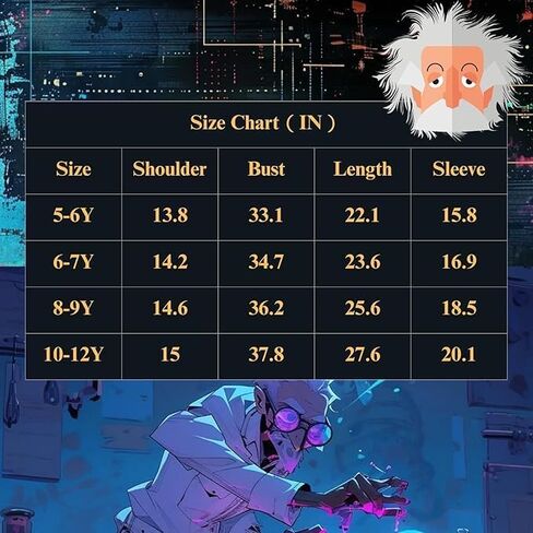 LMYOVE Kids Mad Scientist Costume 100th Day of School Crazy Lab Outfit Old Man 8Pcs in Halloween Dress up in Saudi Arabia