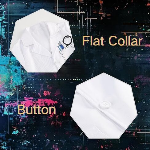 LMYOVE Kids Mad Scientist Costume 100th Day of School Crazy Lab Outfit Old Man 8Pcs in Halloween Dress up in Saudi Arabia