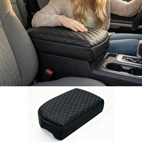 Center Console Armrest Cover for Dodge Ram 1500 2500 3500 2019-2025, Floor Console Bucket Seat, Car Arm Rest Cushion Pad Protector, Vinyl Leather Trim in Kuwait