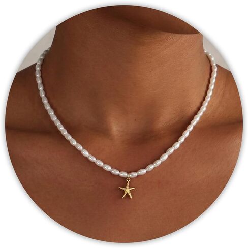 Sereney Sterling Silver Pearl Necklace, Dainty Wedding Pearl Necklaces for Women, Real Pearl Choker Necklace As Freshwater Pearl Jewelry, Sterling Silver Choker Necklace for Bridal Jewelry for Girls in Kuwait