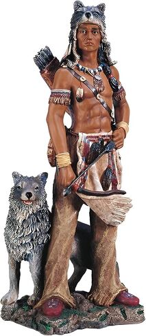 ICE ARMOR 11" H Indian Warrior with Eagle Statue Native American Decoration Figurine Office Desk/Home/Living Room/Table Decor, Perfect House Warming Gifts for New Home in Kuwait