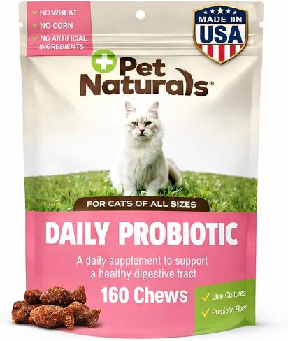 Pet Naturals Daily Probiotic for Cats, 30 Chews - Digestive and Immune Support Supplement for Cats in Kuwait