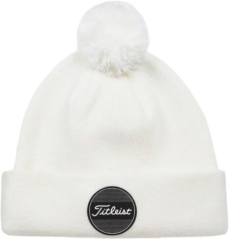 Titleist Boardwalk Pom Pom Golf Beanie White One Size Fits Most in Kuwait