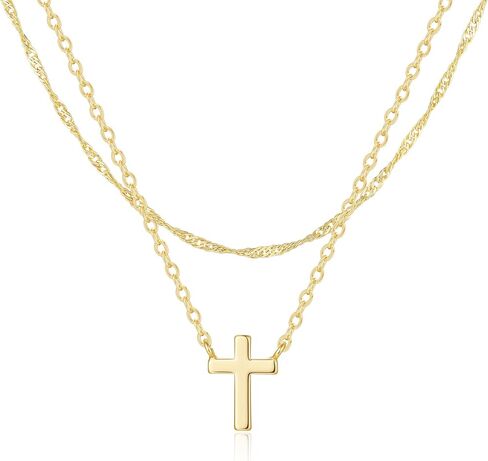 Gold Necklace for Women 14K Gold/Silver Plated Choker Diamond Necklace Set for Women Simple Dainty CZ Gold Chain Trendy Jewelry Accessories in Kuwait