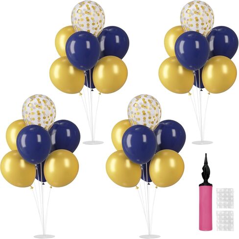 6 Sets Balloon Stand Kits, Balloon Sticks with Base for Table Centerpieces Graduation Birthday Baby Shower Gender Reveal Party Decorations in Kuwait