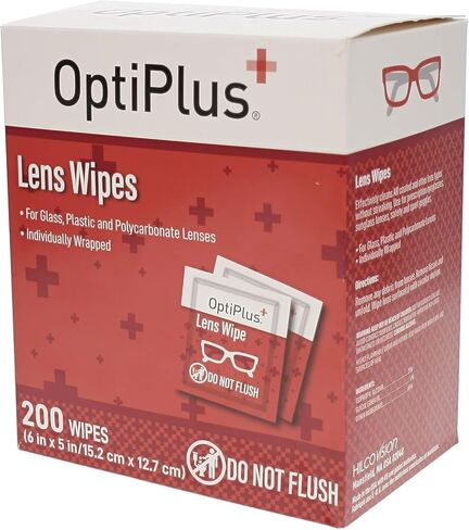 OptiPlus Eyeglass Lens Wipes l Pre-Moistened l Cleaning Wipes for Glasses, Computer & Laptops Screens, Smart Phones, Optical Lens, Goggles, and Watch Screen l Quick-Dry & Scratch-Free | 504 Count in Kuwait