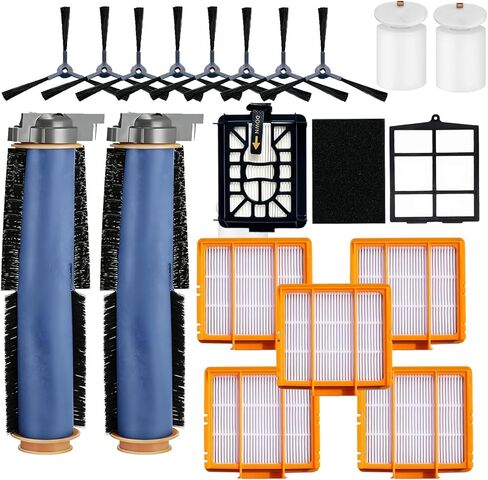 إكسسوارات قطع الغيار البديلة لـ Shark AV2610WA RV2610WA RV2410WD MATRIX PLUS 2- IN-1،2 الفرشاة الرئيسية ، 4 مرشحات ، 3 منصات MOP ، 6 فرش جانبية ، مرشحان مسبق ، و 1 مرشح Pre-Motor 2 Foam Filter in Kuwait