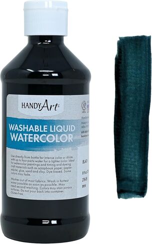 Handy Art Washable Liquid Watercolor 8 ounce, Black in Kuwait