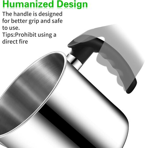 Candle Making Pouring Pot, 2.5LB Double Boiler Wax Melting Pot, 304 Stainless Steel Candle Making Pitcher, 1pc Spoon, Silvery Melting Pot with Heat-Resistant Handle and Dripless Pouring Spout Design in Kuwait