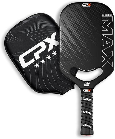 مضرب مجداف طويل من ألياف الكربون الخام T700 من CPX MAX - درجة احترافية، سمك أساسي 14 مم، قبضة مريحة على طراز التنس - متين مصمم في شيكاغو، الولايات المتحدة الأمريكية in Saudi Arabia
