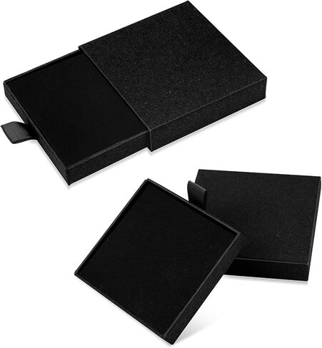 مربع هدايا المجوهرات 2pcs - تخزين منظم الورق المقوى مربع للقلادة ، قرط ، سوار - مربع مجوهرات كرافت (وردي) in Kuwait
