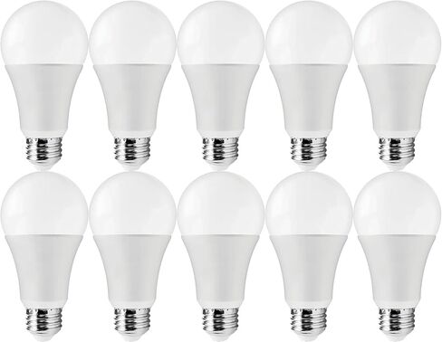 Satco S11411 9.5-Watt A19 LED Light Bulbs, 60-Watt Replacement, 5000K Natural Light, 760 Lumens, 10 Pack in Kuwait