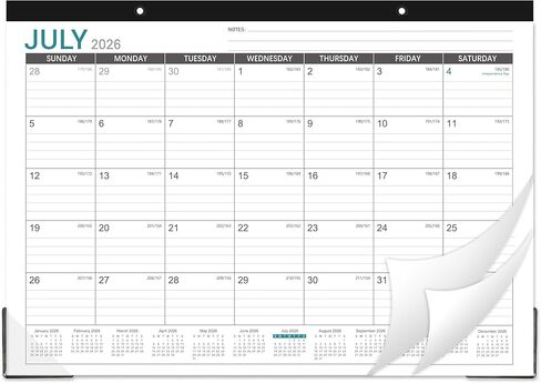 2025 Desk Calendar - Desk Calendar 2025, 17"x12" Desktop Calendar, Jan. 2025 - Dec. 2025, Corner Protectors, Large Ruled Blocks in Kuwait