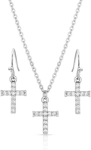 Montana Silversmiths Women's Easter Cross Turquoise Jewelry Set Silver One Size in Saudi Arabia