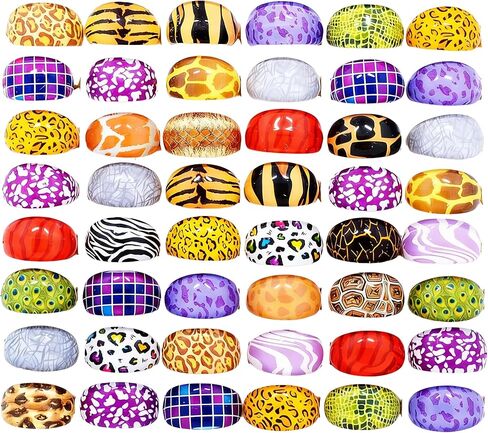 Colorful Acrylic Resin Knuckle Rings Set for Women, Chunky Leopard Print Candy-Colored Stackable Rings, Trendy Translucent Statement Ring for Everyday Party Wear Bulk Assortment in Kuwait