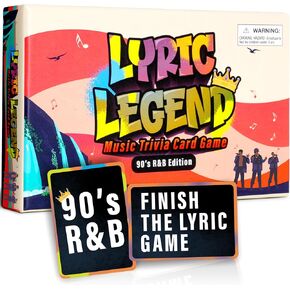 Lyric Legend - لعبة R&B Music Trivia لأغاني التسعينات - هدية مثالية للفيل الأبيض للبالغين، أو ألعاب Santa السرية أو ألعاب Trivia Throwback للتسعينيات - هل يمكنك إنهاء كلمات R&B؟ in Kuwait