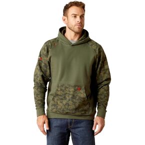 ARIAT FR DuraStretch Patriot Hoodie, Black Digi Camo, 3XLT in Saudi Arabia