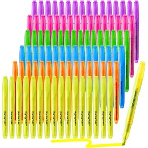 270 قطعة من أقلام التحديد بألوان متنوعة، مجموعة أقلام تحديد متعددة الألوان برأس مشطوف، قلم تحديد سريع الجفاف للفصول الدراسية والمدرسة والمكتب المنزلي (270 قطعة، 6 ألوان) in Kuwait