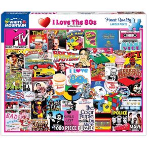 White Mountain Puzzles I Love The 1980s - 1000 Piece Jigsaw Puzzle in Kuwait