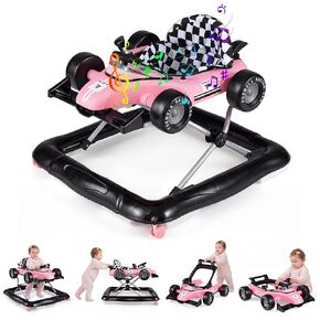 Baby Joy 4-in-1 Baby Walker ، Walker النشاط القابل للطي مع وضع الدفع ، والطول القابل للتعديل ، والأضواء ، ومضاد للدورة ، ومشي الطفل مع عجلات للفتيان الفتيات من 6 إلى 18 شهرًا (أزرق) in Kuwait