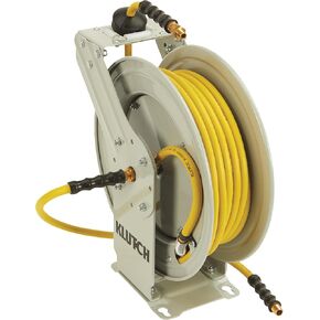 Klutch Auto-Rewind Air Hose Reel, with 1/2in.. x 50ft. Oil-Resistant Rubber Hose, 300 PSI, Model# OSRDA1250-NT in Saudi Arabia