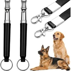Dog Whistle - Stop Barking Neighbors Dog, Ultra-Wide Frequency Ultrasonic Silent Dog Whistle for Dog, 2 Pack Professional Recall Dog Training Whistles in Kuwait