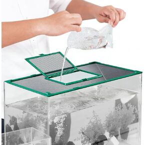 Fish Tank Lid Magnetic Fish Tank Lid Aquarium Net Cover with Feeding Window 5-50 Gallon Aquarium Lid Anti-Jumping Net for Fish 11.8 FT DIY Magnetic Fish Tank Cover Aquarium Cover in Kuwait