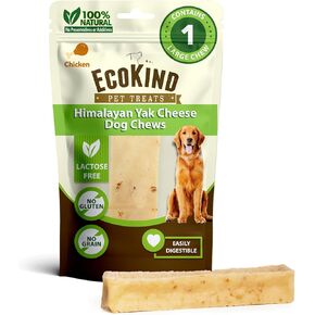 إيكويند بت يعامل مضغ جبن الهيمالايا الذهبي للكلاب، مكافآت كلب الياك للمضغ النشط، أعواد مضغ طبيعية وصحية 100% للكلاب الصغيرة والكبيرة، مضغ جبن الياك (3 أعواد متوسطة) in Kuwait