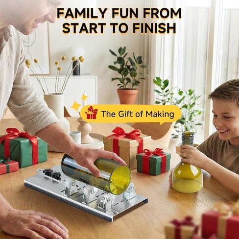 قاطع الزجاجات من كالاوين، ترقية قاطع الزجاجات ومجموعة قطع الزجاج للزجاجات، أداة قطع زجاجات النبيذ الزجاجية لقطع زجاجات النبيذ والبيرة والمشروبات الكحولية والويسكي الشمبانيا (فقط للزجاجات المستديرة) in Kuwait