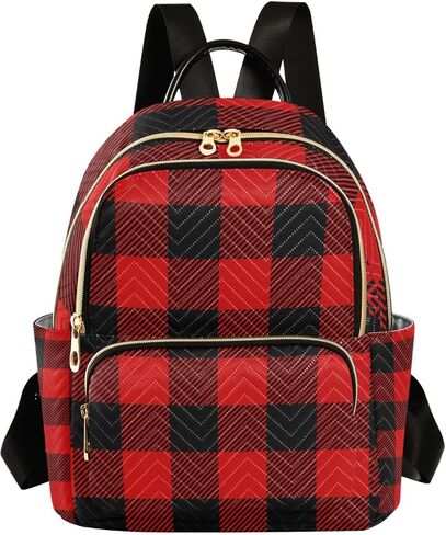 Women Backpack Houndstooth Black White Anti-Theft Travel Backpack with Luggage Belt Lightweight Handbag Lady Purse Roomy Double Zipper Weekend Bag for Everyday Use in Kuwait