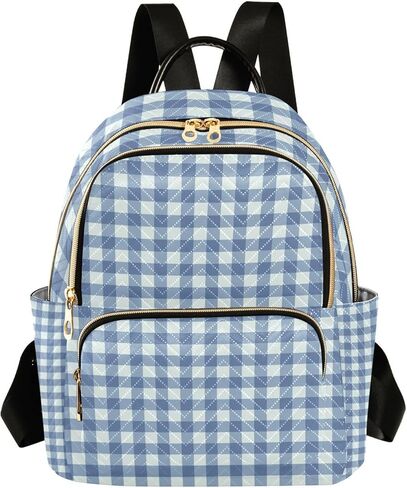 Women Backpack Houndstooth Black White Anti-Theft Travel Backpack with Luggage Belt Lightweight Handbag Lady Purse Roomy Double Zipper Weekend Bag for Everyday Use in Kuwait