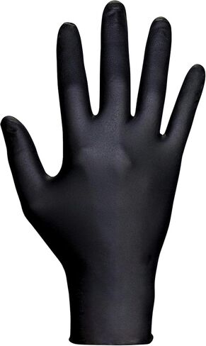 Derma-Tuff Powder Free Nitrile Disposable Gloves | 6 Mil - Sm 100 Ct | Latex Free, Chemical + Puncture Resistant, Fully Textured Grip, Beaded Cuff, for Automotive, Maintenance, Industrial | 66586 in Kuwait