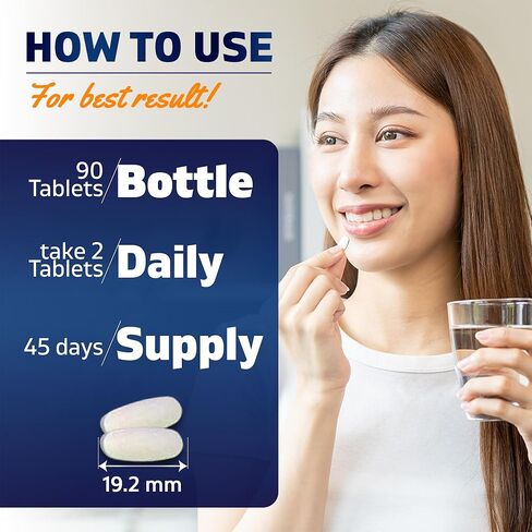 Vitamatic Magnesium Malate 2000mg per Serving - 90 Vegetarian Tablets - Added B6 for Maximum Absorption - Supports Muscle, Joint, and Heart Health* (2 Bottles, Unflavored) in Kuwait