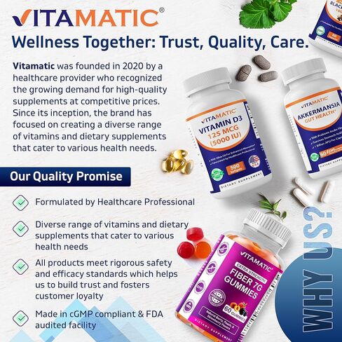 Vitamatic Magnesium Malate 2000mg per Serving - 90 Vegetarian Tablets - Added B6 for Maximum Absorption - Supports Muscle, Joint, and Heart Health* (2 Bottles, Unflavored) in Kuwait