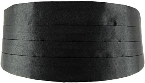 الرجال الساتان الرسمي للرجال Cummerbund Black Men Cummerbunds لحضور حفل زفاف في مناسبات خاصة in Kuwait