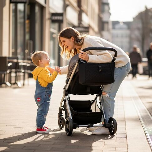 Caddy Universal Baby عربة Caddy - حقيبة تخزين معلقة رأسية متوافقة مع معظم عربات الأطفال القياسية والمظلات والحيوانات الأليفة in Kuwait
