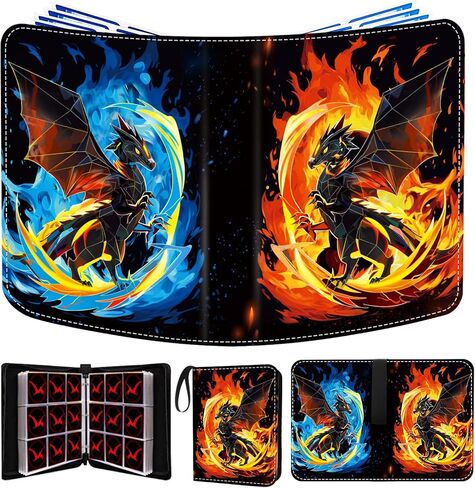 بطاقة الموثق 440 بطاقة جيب ألبوم بطاقات التداول حامل كتب بطاقات 4 جيوب مع 55 أكمام مجموعة بطاقات الألعاب ألبوم جامع بطاقات التداول in Kuwait