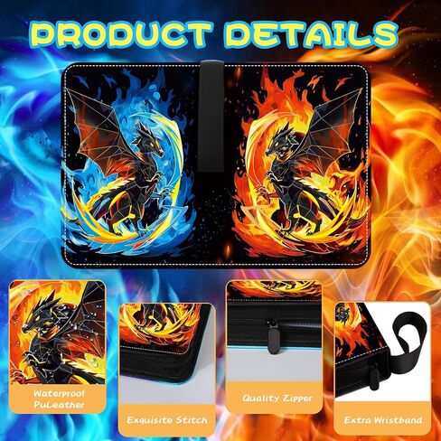 بطاقة الموثق 440 بطاقة جيب ألبوم بطاقات التداول حامل كتب بطاقات 4 جيوب مع 55 أكمام مجموعة بطاقات الألعاب ألبوم جامع بطاقات التداول in Kuwait