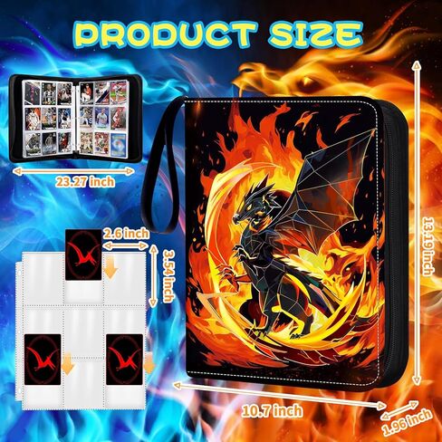 بطاقة الموثق 440 بطاقة جيب ألبوم بطاقات التداول حامل كتب بطاقات 4 جيوب مع 55 أكمام مجموعة بطاقات الألعاب ألبوم جامع بطاقات التداول in Kuwait