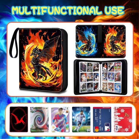 بطاقة الموثق 440 بطاقة جيب ألبوم بطاقات التداول حامل كتب بطاقات 4 جيوب مع 55 أكمام مجموعة بطاقات الألعاب ألبوم جامع بطاقات التداول in Kuwait