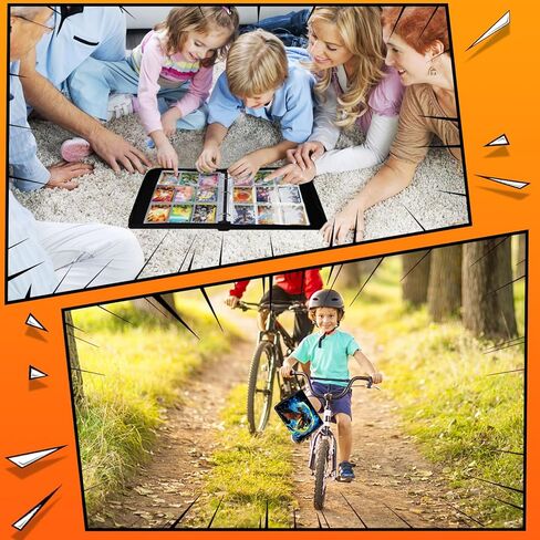 بطاقة الموثق 440 بطاقة جيب ألبوم بطاقات التداول حامل كتب بطاقات 4 جيوب مع 55 أكمام مجموعة بطاقات الألعاب ألبوم جامع بطاقات التداول in Kuwait